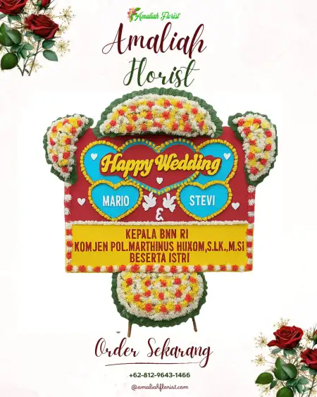 Papan Bunga Pernikahan Sarangan